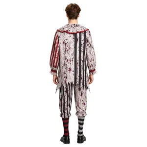 Halloween dark bloody clown cosplay costume set, perfect for holiday stage show.