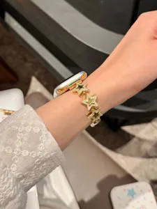 Bracelet de montre en metal zircon rotatif etoile compatible Apple Watch 10 9 8 7 SE