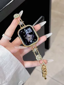 Luxus Strass Stern Metall Armband Ersatzarmband kompatibel mit Apple Watch Serie Ultra SE 9