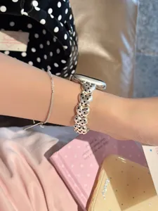 Herz Punkte Perlen Uhrenarmband Ersatzarmband Kompatibel mit Apple Watch Serie SE
