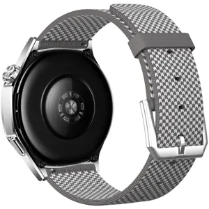 Vervangend geweven smartwatch bandje compatibel met sport, duurzame grijze armband.