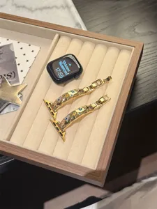 Kristall Stern Metall Uhrenarmband kompatibel mit Apple Watch Serie 10 9 8 glänzendes Armband
