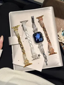 3D bow rhinestone metal watch strap replacement compatible with Apple Watch series ultra SE 8 7 6