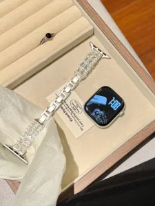 Strass Metall Uhrenarmband Kompatibel Mit Apple Watch Luxus Stil Ersatzarmband