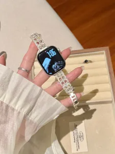Metall-Strass-Uhrenarmband kompatibel mit Smartwatch, luxuriöses glänzendes Diamant Ersatzarmband.