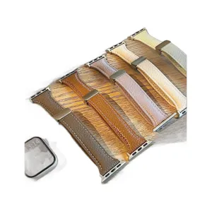 Slim leather watch bands replacement straps for smartwatches, elegant multi-color wristbands.