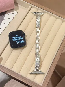 Elegantes Stern Strass Metall Uhrenarmband Ersatzarmband kompatibel mit Apple Watch