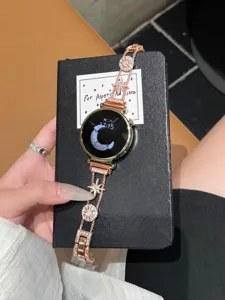 Roségold Stern Strass Metall Uhrenarmband Ersatzarmband kompatibel mit Smartwatch chic.