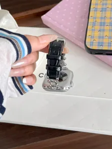 Nouveau bracelet de montre en cuir veritable avec etoile strass compatible montre connectee