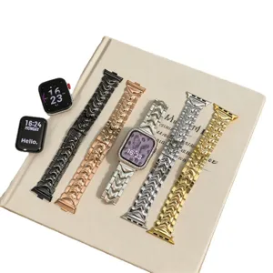 Edelstahl Metall Uhrenarmband Ersatzarmband kompatibel mit Smartwatch Luxus Design