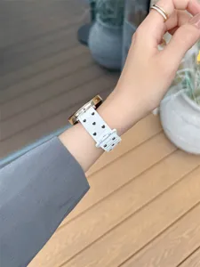 Silicone smartwatch strap with cute heart pattern detail view accessory for daily wear