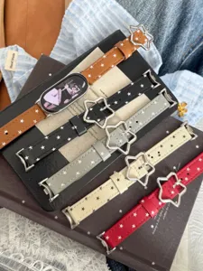 Bracelet montre cuir étoile avec boucle étoile unique compatible bracelet rechange élégant