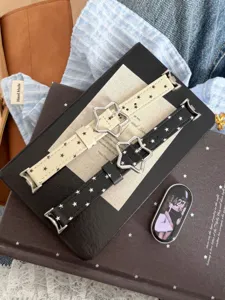 Bracelet de montre étoile en cuir compatible avec Apple Watch, bracelet de rechange élégant.