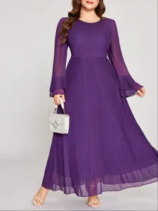 Mujer Talla Grande Elegante Estampado Floral Largo Maxi Vestido Casual Suelto Cuello V Manga Corta Bata Larga Bohemio