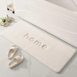 Tappeto da bagno antiscivolo spesso assorbente morbido camera da letto scendiletto beige