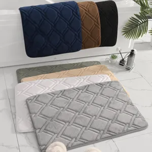 Tappetino da Bagno in Memory Foam Spesso Tappetino Antiscivolo Assorbente Morbido e Confortevole per Bagno Cucina Soggiorno