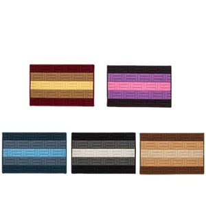 Multi-color jacquard polypropylene entrance door mat, anti-slip floor mat for living room and bedroom.