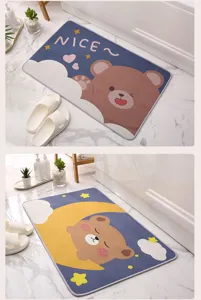 Süße Cartoon Bär Badematte saugfähige Anti-Rutsch Fußmatte für Badezimmer Schlafzimmer