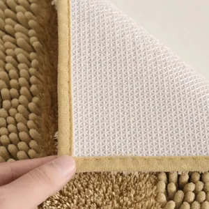 Saugfaehige rutschfeste Badezimmer Matte Chenille Flauschig Schlafzimmer Teppich Weich
