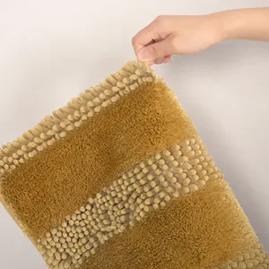 Saugfähige rutschfeste Badematte Perl-Garn weicher flauschiger Schlafzimmer Teppich