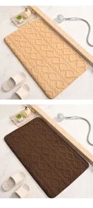 Saugfähige Badematte mit Jacquard-Design, weicher rutschfester Teppich für Badezimmer und Eingang.
