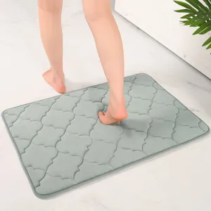 Thickened Coral Velvet Floor Mat Living Room Bedroom Bedside Mat Non-Slip Water-Absorbent Door Mat Home Household Wholesale