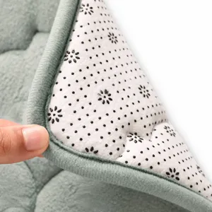 Thickened coral fleece door mat, living room carpet, bedroom bedside mat, anti-slip bottom.