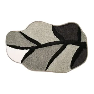 Tufted irregular door mat bathroom non slip carpet absorbent floor rug for home decor