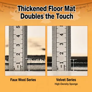 Halloween thickened floor mat, cashmere and flannel thick doormat with ultra soft sponge.