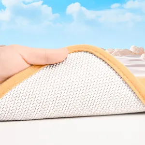 Faux rabbit fur plush bath mat with anti-slip TPR backing, soft absorbent floor rug for home.