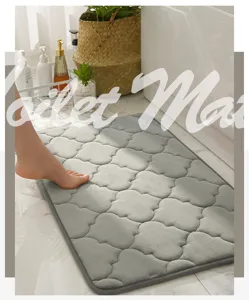 Dik absorberend badmat antislip koraalvleece memory foam tapje voor thuis in badkamer.