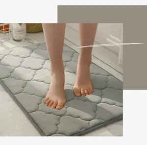 Verdikte absorberende antislip badmat, koraalvleece traagschuim keuken deurmat.