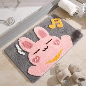 Cute Cartoon Floor Mat Absorbent Non-Slip Carpet For Living Room Bedroom Bathroom Kitchen