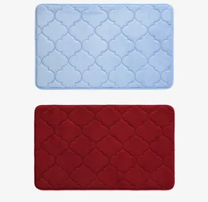 Dik absorberende antislip badmat set, koraalvlies traagschuim deurmat voor badkamer.