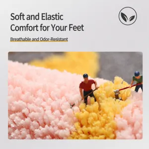 Fluffy soft absorbent non-slip floor mat for bathroom living room and cozy home decor