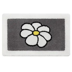 Daisy plush door mat non-slip floor carpet for bedroom bathroom kitchen entrance home decor