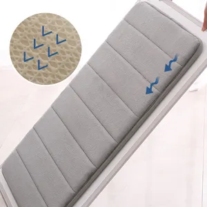 Thickened memory foam floor mat grey soft cushion for home bathroom kitchen use daily comfort