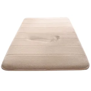 Tappetino da bagno in memory foam per la doccia, tappeto assorbente morbido beige