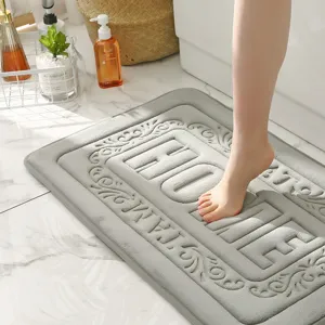 Tappeto da bagno in schiuma di memoria morbido assorbente antiscivolo per la casa
