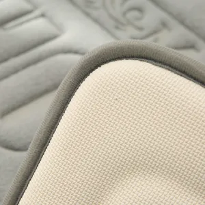 Tappeto da bagno antiscivolo dettaglio, tappetino doccia in memory foam con fondo antiscivolo.