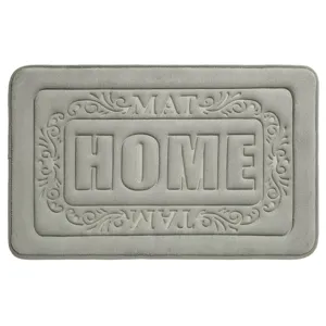 Tappeto da bagno in memory foam grigio antiscivolo assorbente per camera da letto e ingresso.