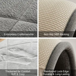 Memory foam bath mat absorbent non-slip floor rug for bathroom and kitchen home use