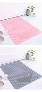 Bathroom anti-slip bath mat, dolphin design silicone foot massage pad for home safety.