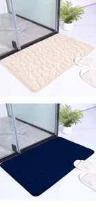 Tappeto da bagno assorbente con texture in ciottoli tappeto antiscivolo per ingresso bagno