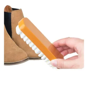 Spazzola per Scarpe in Scamosciato Pulitore per Pelle Nubuck Manico in Plastica Setole Morbide per Pulizia Stivali e Scarpe Strumento di Cura