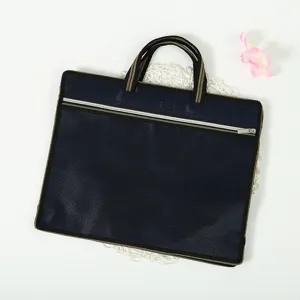Oxford cloth document bag with zipper and handles, ideal for office file storage and daily use.