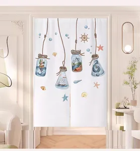 Marine style door curtain partition fabric curtain half noren for bedroom home room decor
