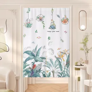 Fresh botanical door curtain partition hanging cloth for bedroom kitchen home decor.