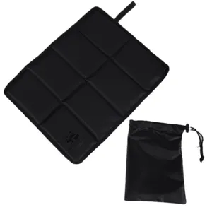 Foldable outdoor camping seat cushion, waterproof portable travel picnic mat with storage bag.