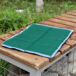 Draagbaar opvouwbaar outdoor zitkussen, waterdichte groene mat voor parkpicknick.